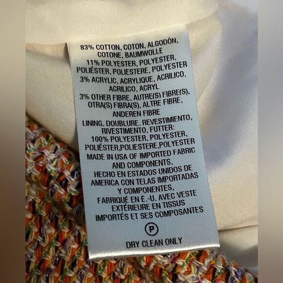 Anthropologie x Samantha Dru Tweed Wrapped Ruffle Hem Skirt Coral Peach womens 6 - Picture 6 of 16